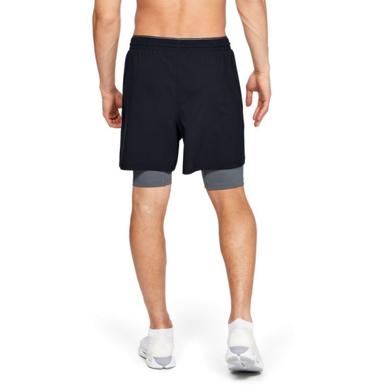under armour men's qualifier 2 in 1 shorts