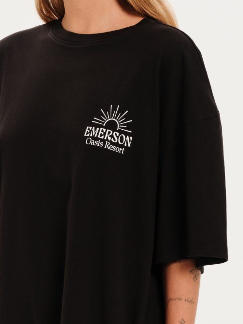 Emerson Γυναικείο Oversized T-Shirt 251.EW33.60 BLACK - Image 5