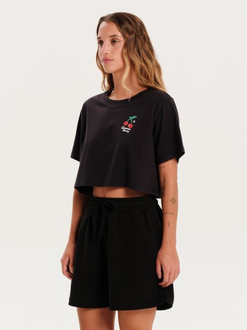 Emerson Γυναικείο Crop T-Shirt 251.EW33.68 BLACK - Image 2