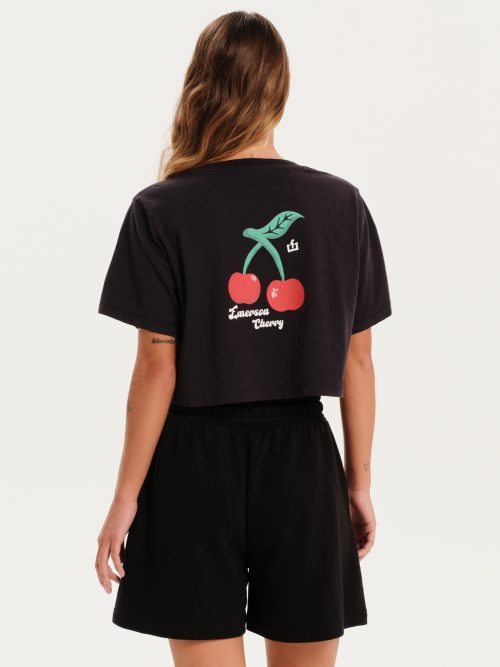 Emerson Γυναικείο Crop T-Shirt 251.EW33.68 BLACK - Image 3