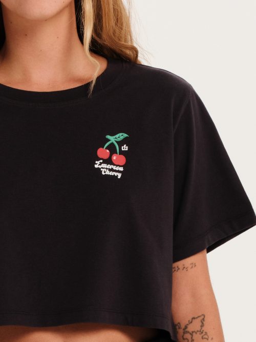 Emerson Γυναικείο Crop T-Shirt 251.EW33.68 BLACK - Image 6