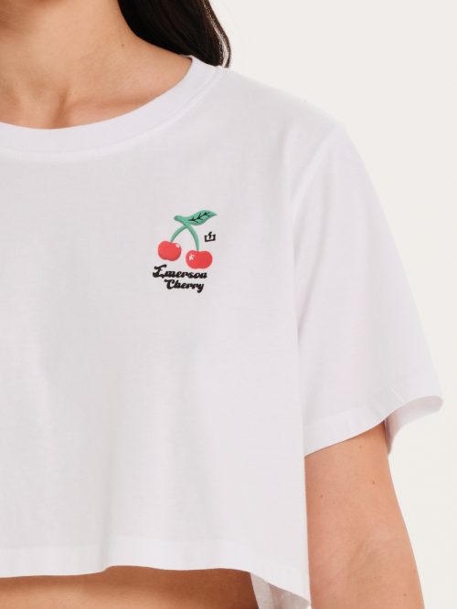 Emerson Γυναικείο Crop T-Shirt 251.EW33.68 WHITE - Image 6
