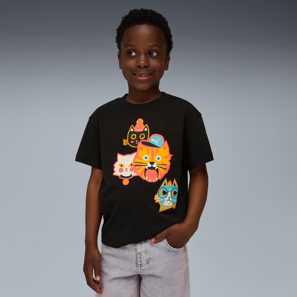 Puma Moody Cat Graphic Tee Παιδικό T-Shirt 632206-01