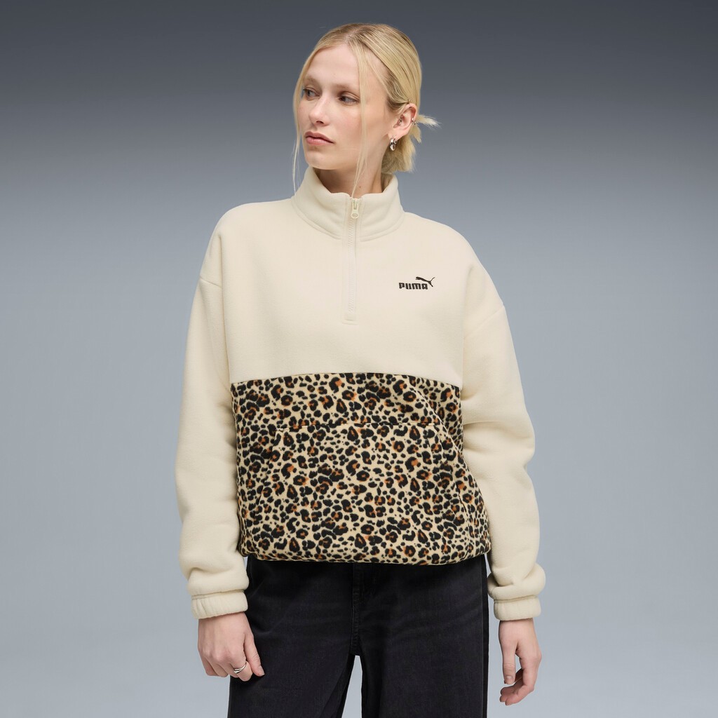 Puma Ess Graphic Animal Relaxed Half-Zip Crew 688083-87