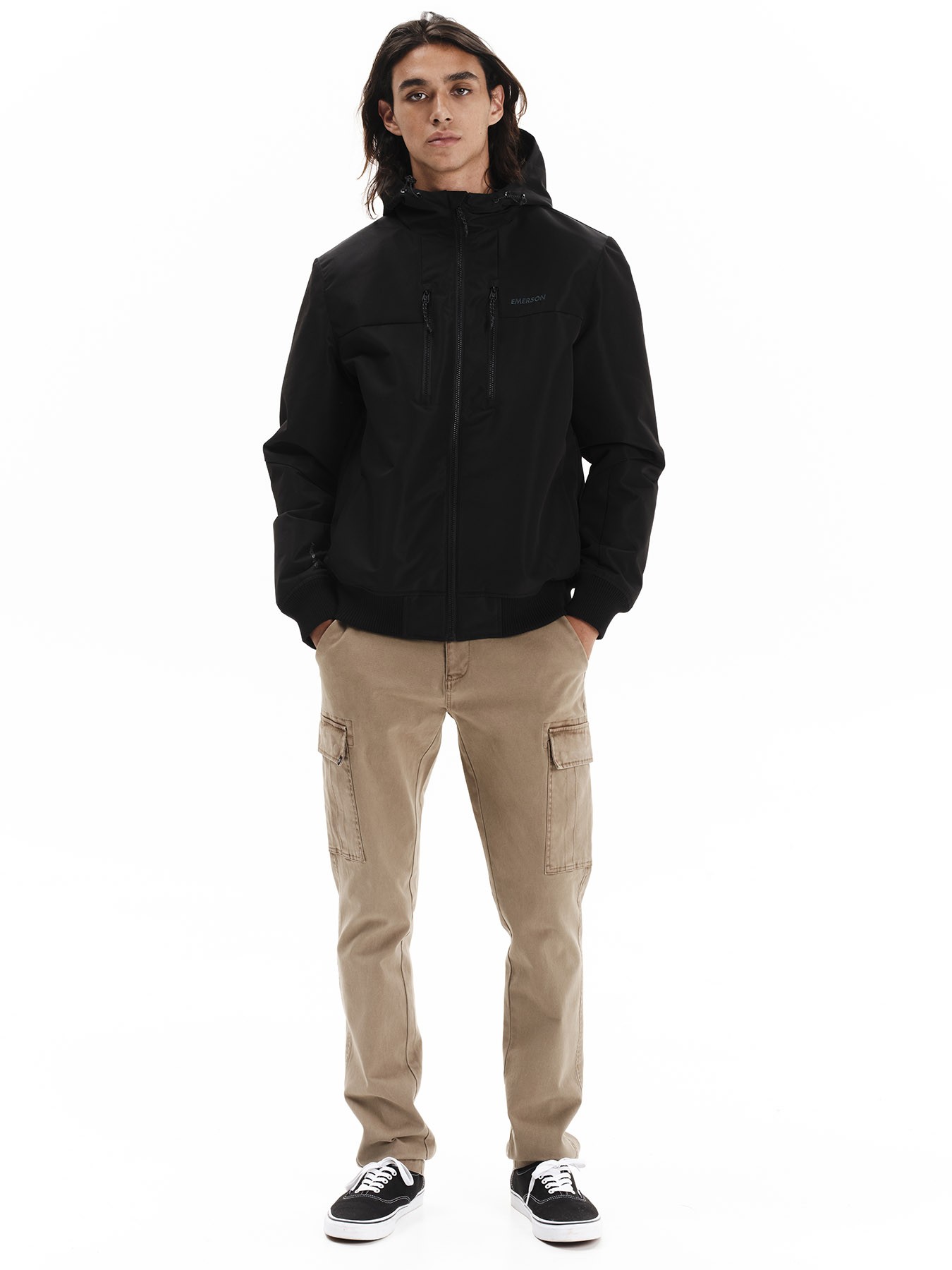 Emerson Bomber Ανδρικό Μπουφάν Κουκούλα 252.EM10.31 Black - Image 4