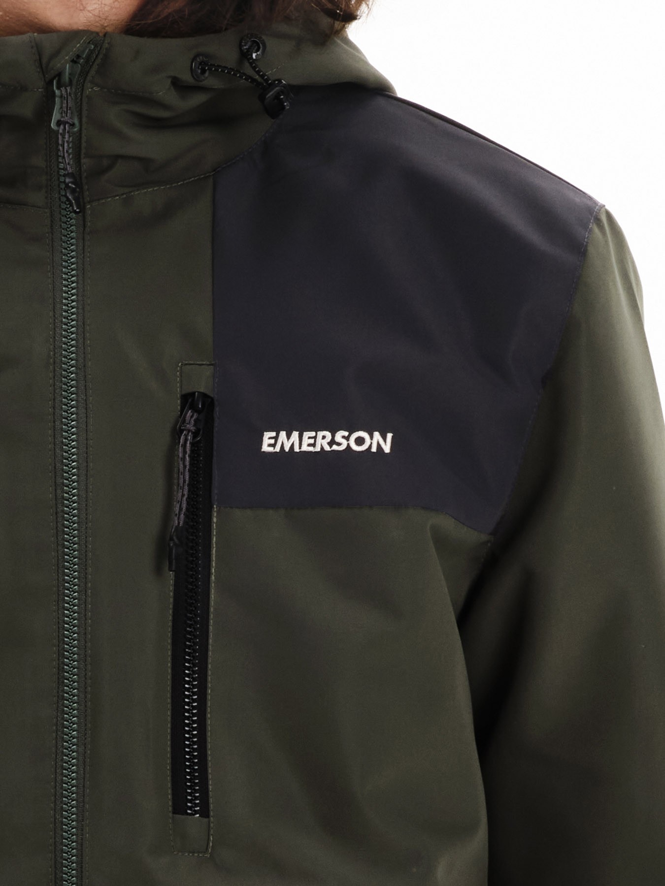 Emerson Bomber Ανδρικό Μπουφάν Κουκούλα 252.EM10.31 Pine Green/Ebony - Image 6
