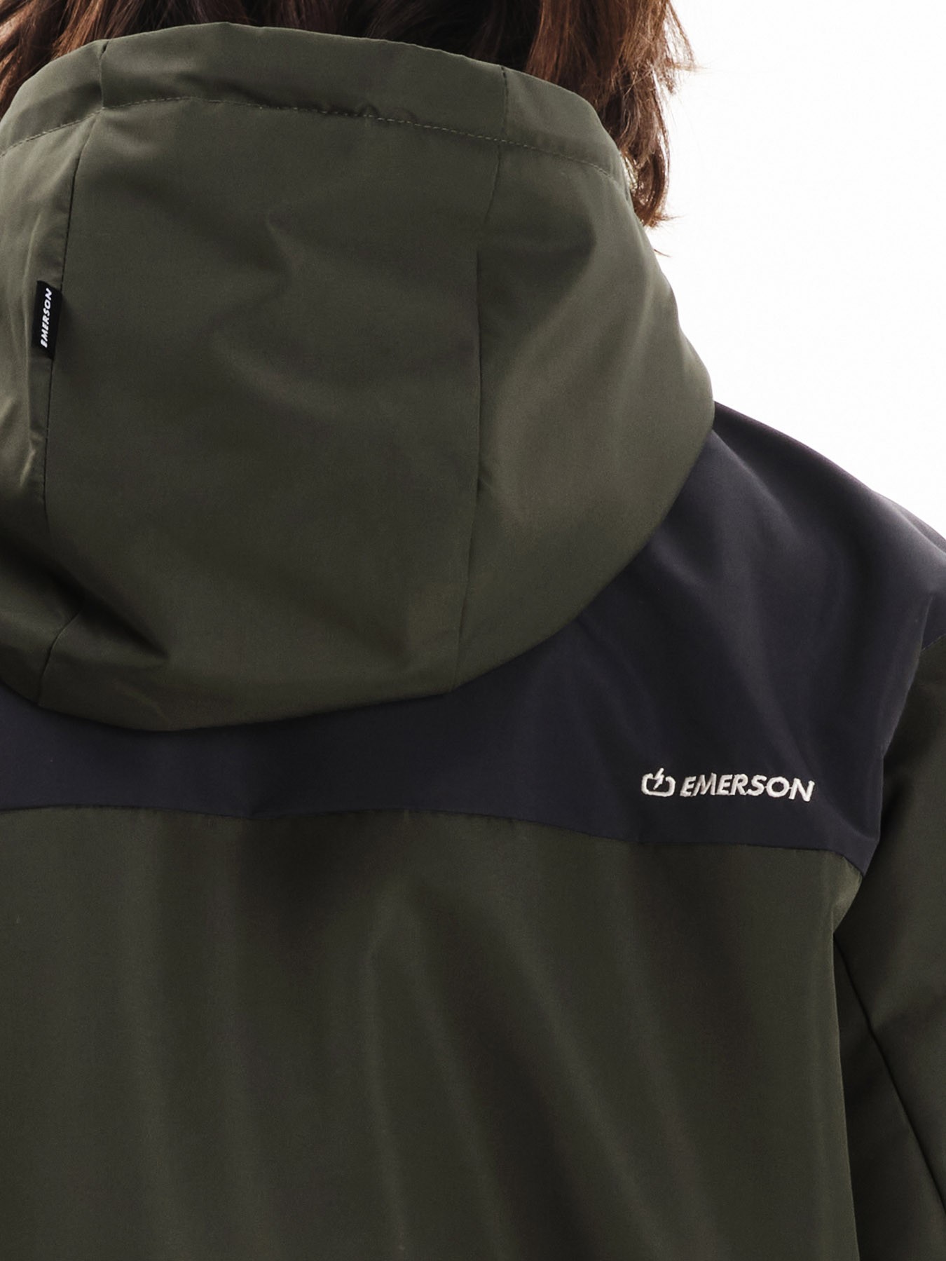 Emerson Bomber Ανδρικό Μπουφάν Κουκούλα 252.EM10.31 Pine Green/Ebony - Image 7