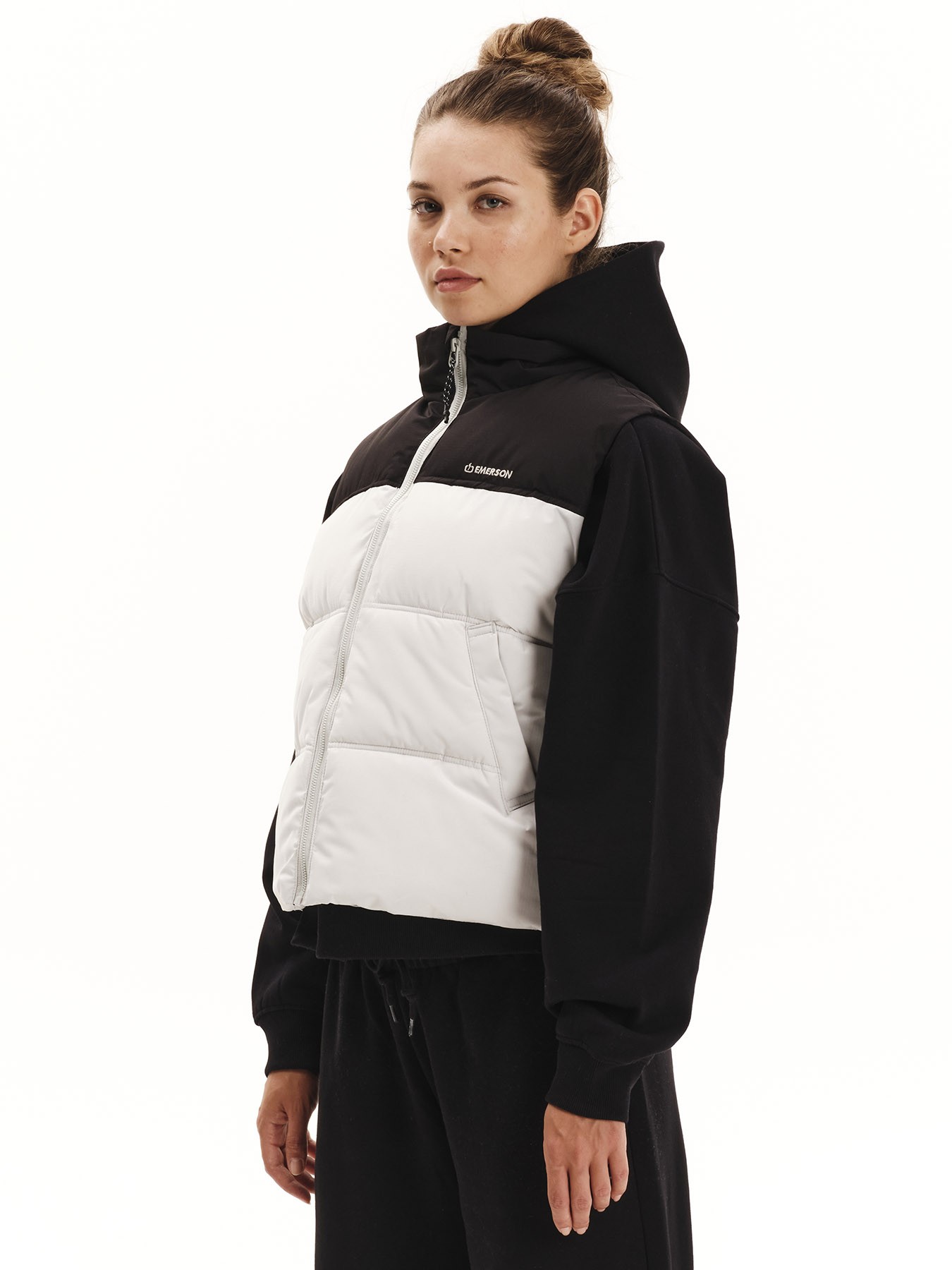 Emerson Γυναικείο Αμάνικο Μπουφάν Puffer 252.EW10.73 Clay Gray/Black - Image 2