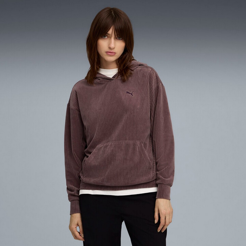 Puma Ess Elevated Comfort Velour Rib Hoodie 688107-88