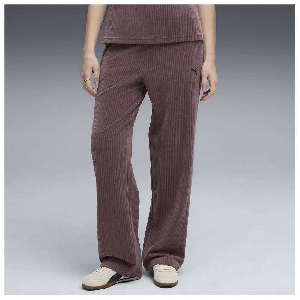 Puma Ess Elevated Velour Rib Straight Leg Pants 688108-88