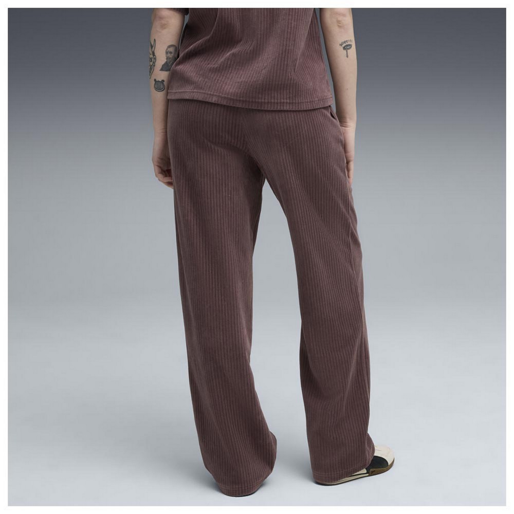 Puma Ess Elevated Velour Rib Straight Leg Pants 688108-88 - Image 2
