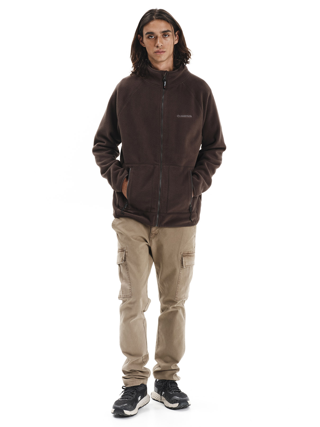 Emerson Full Zip Fleece Ανδρικό 252.EM29.19 D. Brown - Image 4