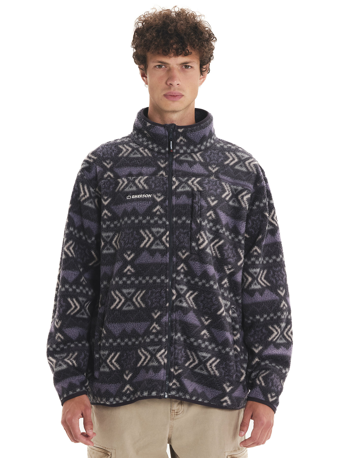 Emerson Full Zip Fleece Ανδρικό 252.EM290.122 PR548 Off Black