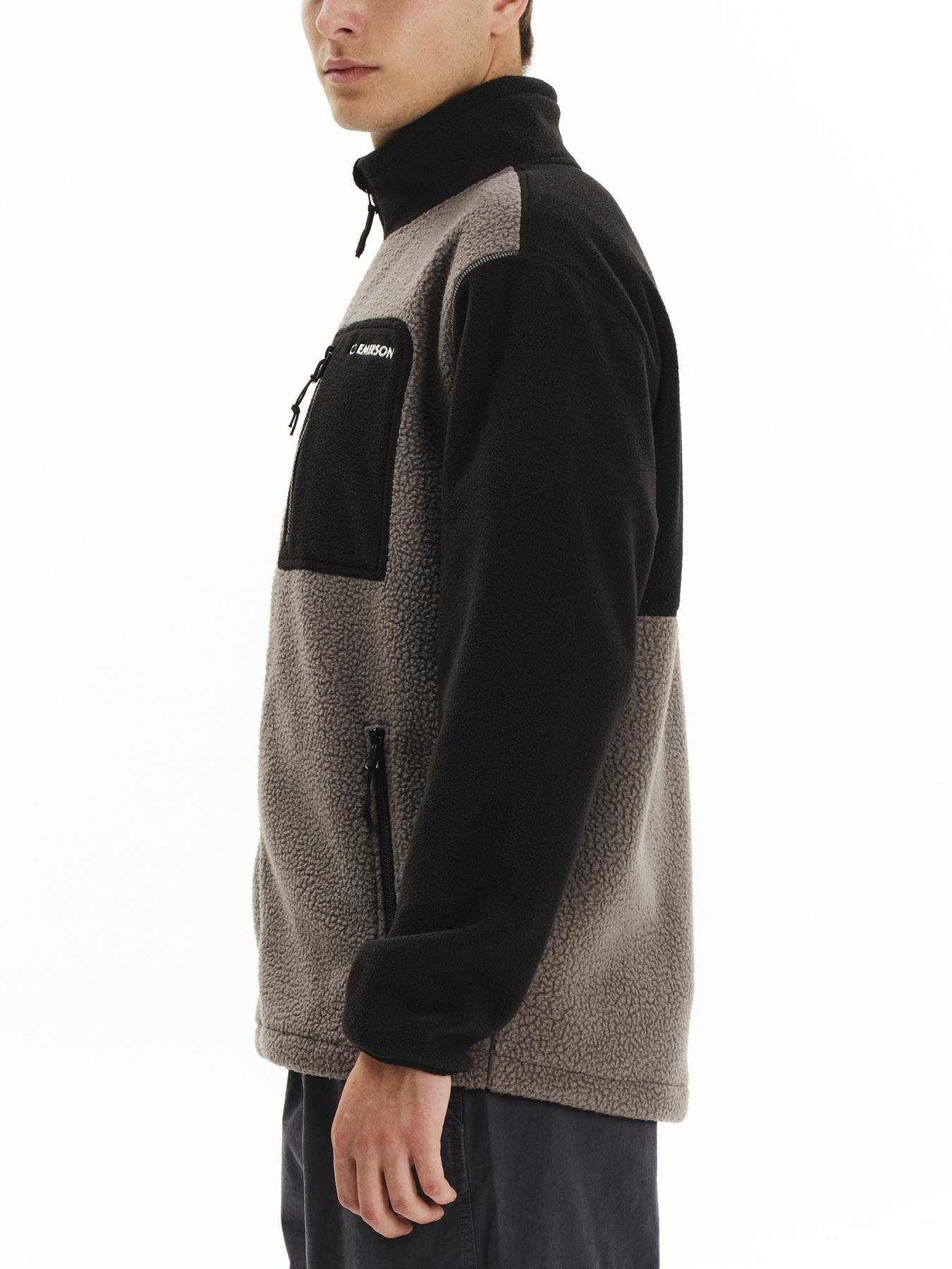 Emerson Full Zip Fleece Ανδρικό 252.EM290.27 D.Grey Black - Image 5