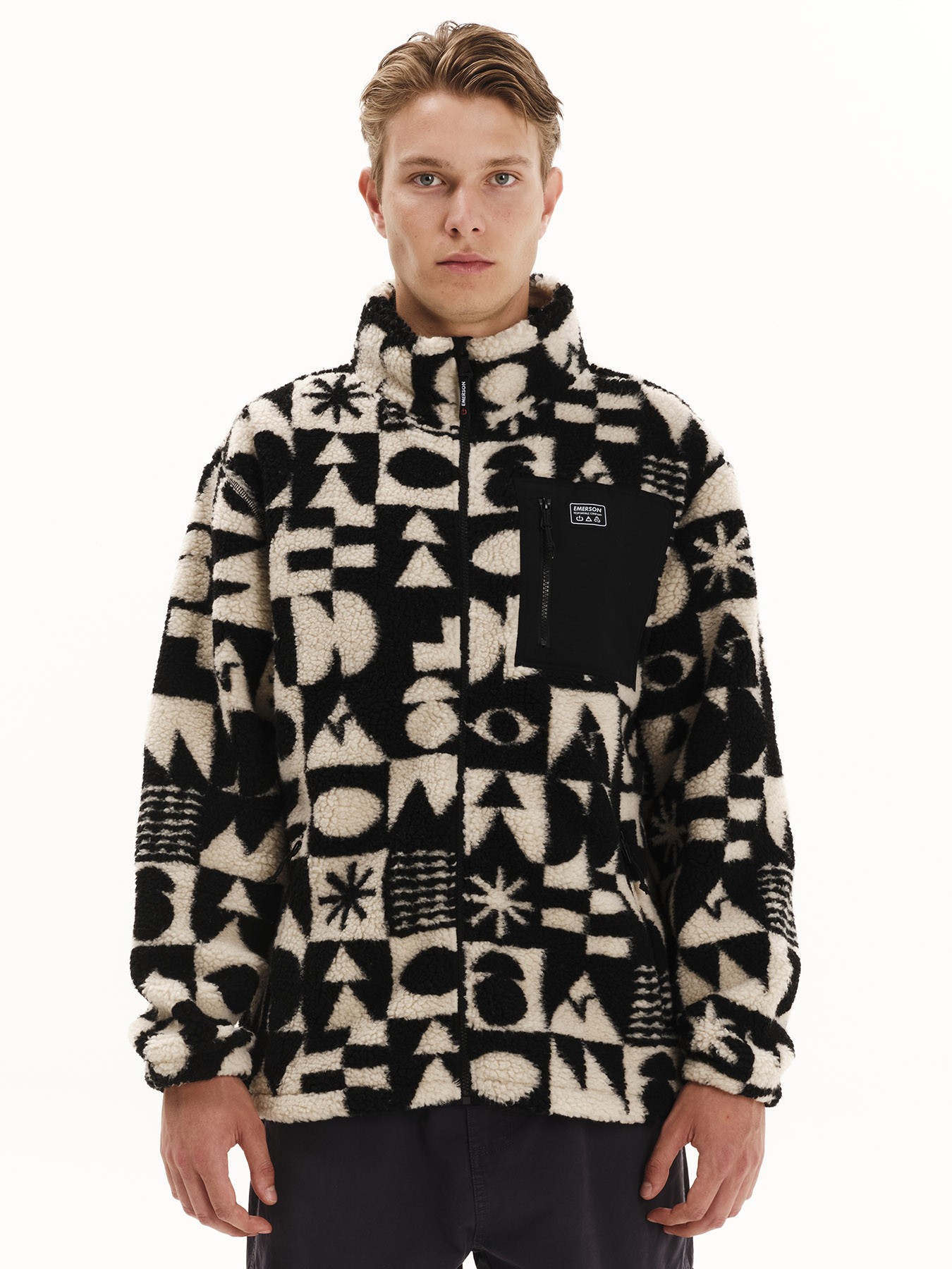 Emerson Sherpa Full Zip Fleece Ανδρικό 252.EM290.429 PR542 OFF WHITE