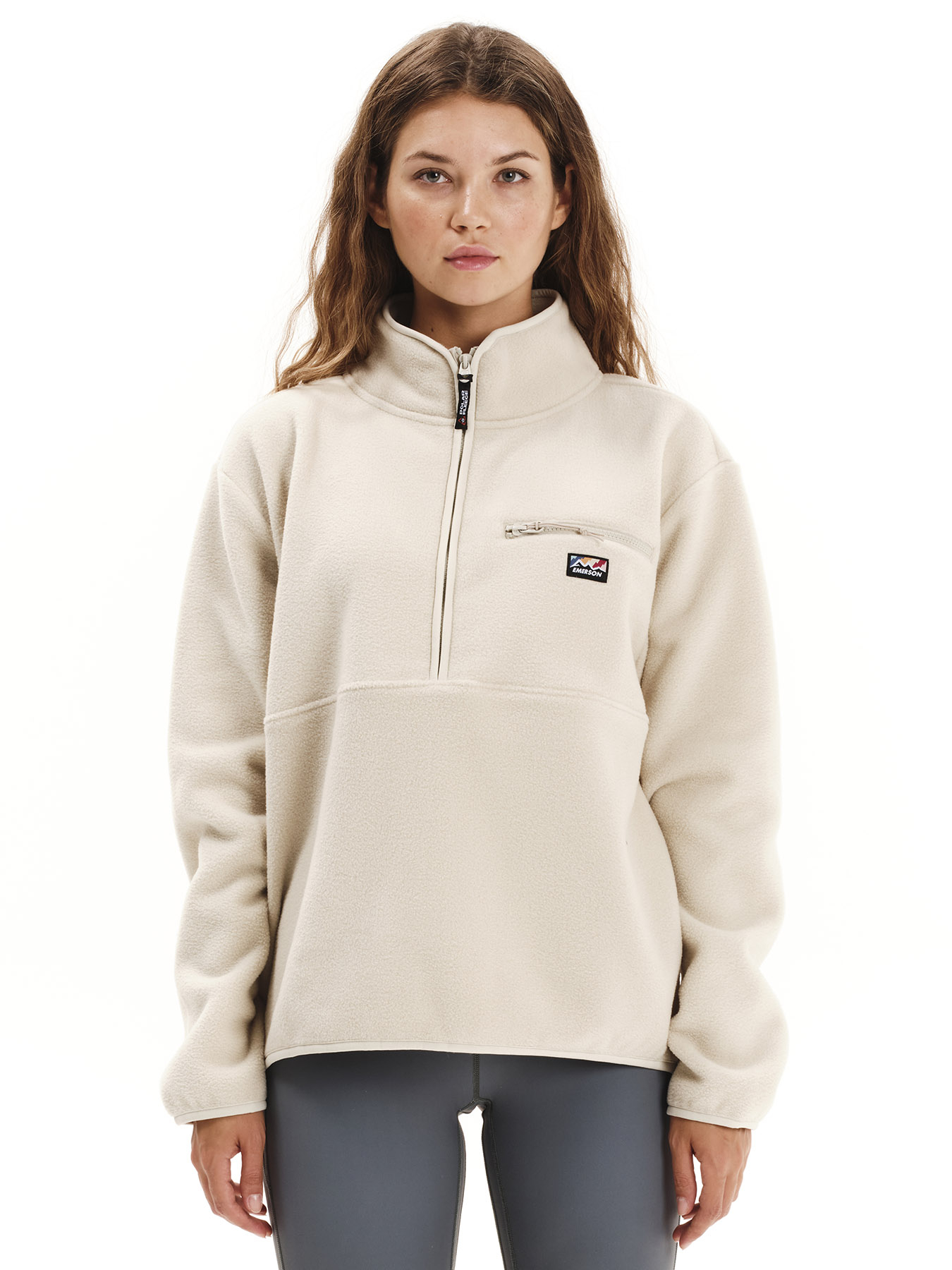 Emerson Γυναικείο Half Zip Fleece 252.EW28.41 Clay Grey