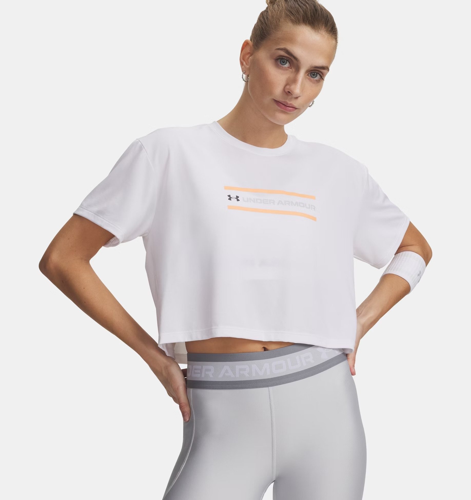 Under Armour Tech Branded Crop Γυναικείο T-Shirt 6009987-100